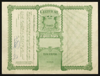 Backside shows various legal language including signatures and dates