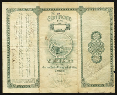 Backside shows various legal language split into 3 columns which provide legal language including spacing for dates, amounts, and signatures