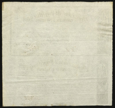 The back side of this certificate is blank