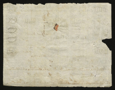 Backside shows a signature